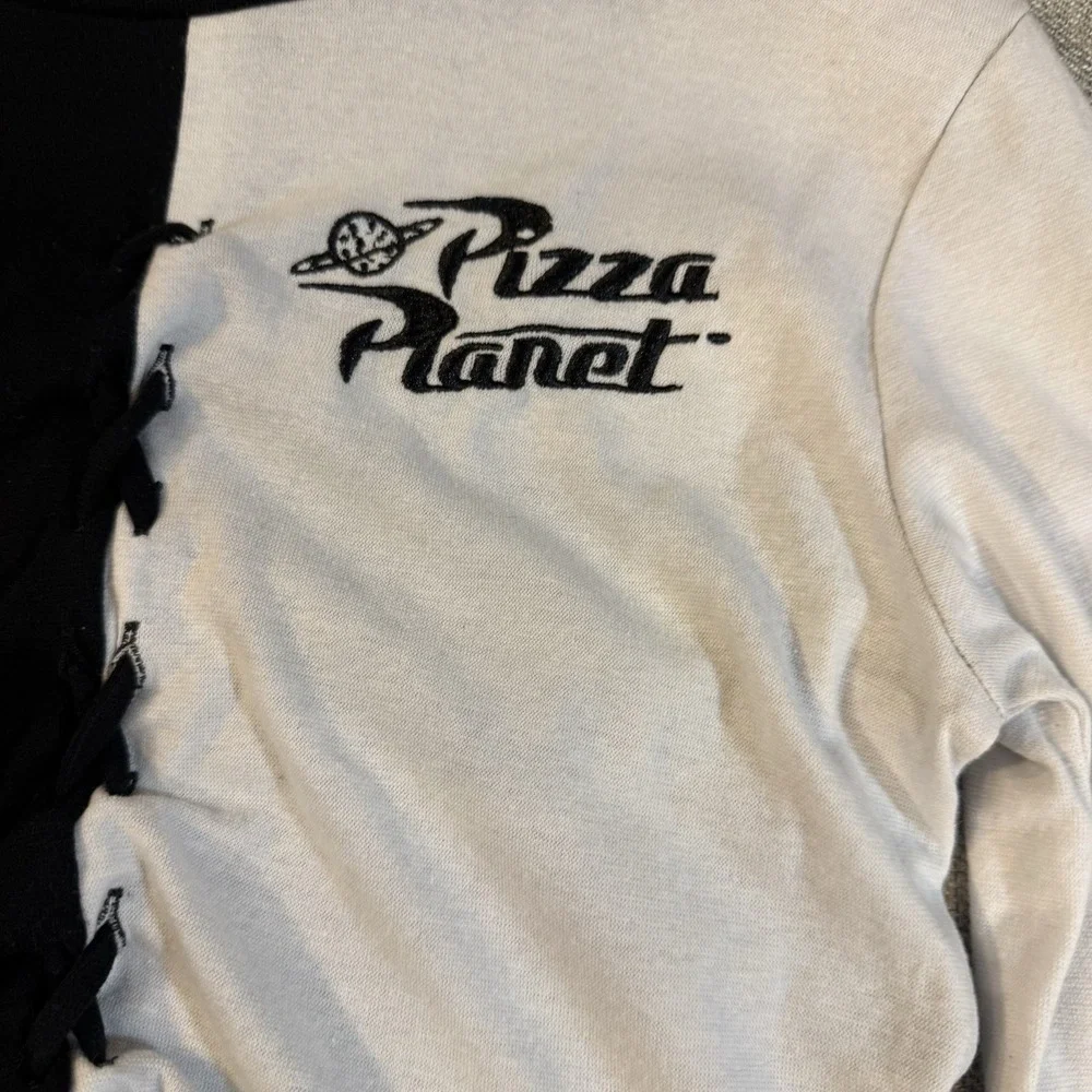 Disney Toy Story Pizza Planet Alien Lace Up Colorblock LongSleeve Girls XL 14/16